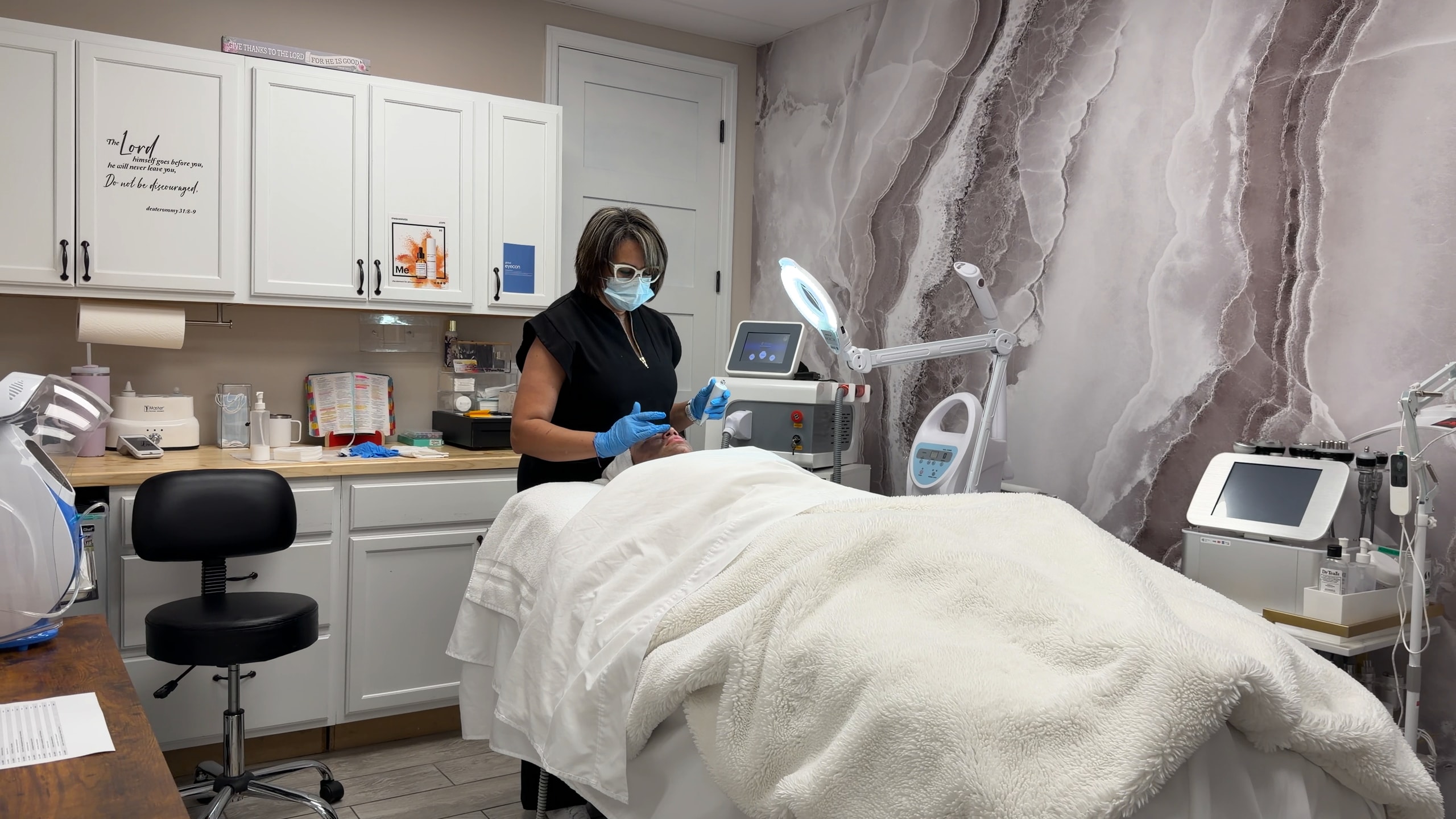 Karina at work in the Essence treatment room